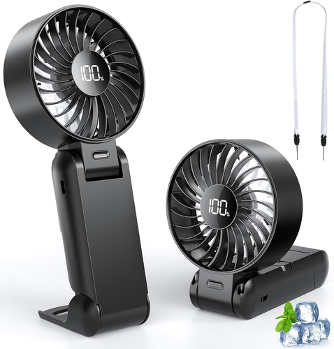 Gaiatop Ventilatore portatile con clip a batteria, piccolo potente ventilatore da scrivania USB, 3 velocità, silenzioso e ricaricabile, ventola di raffreddamento personale girevole a 360°, per casa