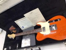 G&L Fullerton Deluxe ASAT Classic Bluesboy Clear Orange Swamp Ash Guitar USA