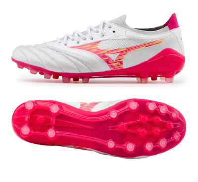Mizuno Morelia Neo IV β Elite AG Soccer Cleats White Pink Tetra