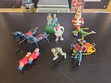 10 Vintage Barclay Manoil Holiday Lead Figures Made in USA Christmas