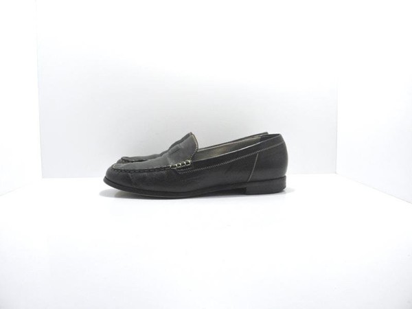 Women Heels Black Leather 40 #3K05