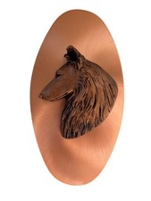 Vintage Copperama By Victor Collie Dog Relief...