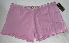 Seven Til Mid super soft pink lounge shorts ruffle lingerie sleep wear 1X NEW