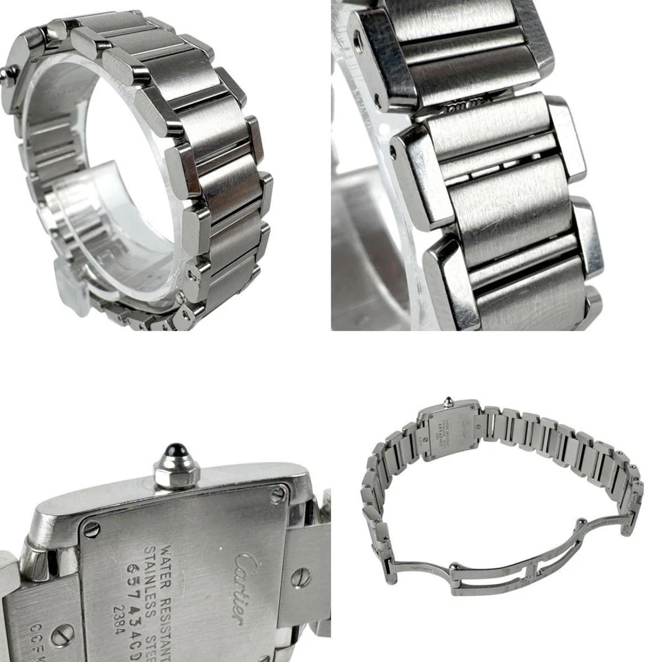 Reloj CARTIER Tank Francaise SM Acero Inoxidable Plateado x Blanco Mujer Cuarzo u0 Foto 4 de 4