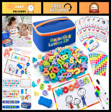 Magnetic Alphabet Letters Set - 310 Pcs with Board Organizer Bag, Educational