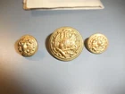 1864 Battle of Mobile Bay Union Soldier Casualty Brass Uniform Buttons w Story