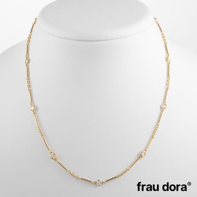 Cartier Set Kette & Armband mit 16 Brillanten 750/- Gold Vintage Rarität