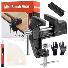 Golf Grip Removal Tool Kit - Portable Non-Slip Vise Clamp  Retractable black