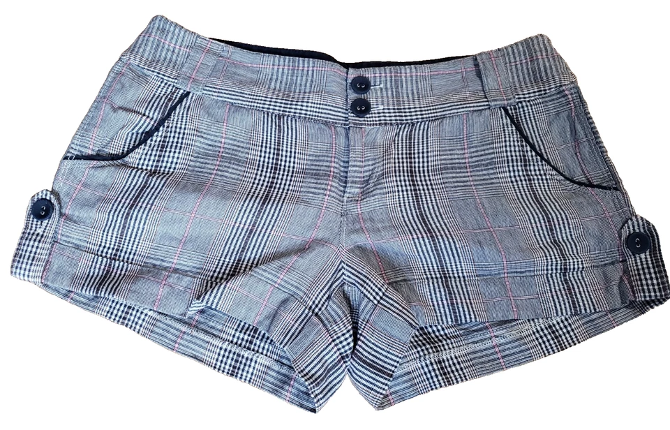 ♡GUESS Pantalones Cortos Para Mujer Multicolor, Rayas Elegante, Talla 28, Nuevos Sin Etiquetas Foto 2 de 4