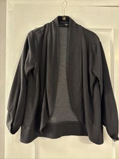 Express Medium Black Casual Lightweight Blazer Cotton Blend with Grey Lining