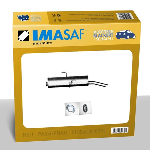 Imasaf ESD Auspuff Endtopf für Peugeot 306 Stufenh. 1.1/1.4/1.6/1.8/1.9D 44-74KW-image
