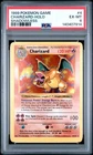 1999 POKEMON GAME SHADOWLESS #4 CHARIZARD-HOLO PSA 6