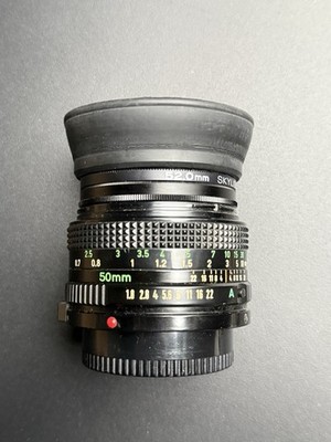 Canon FD 50mm f/1.8 Standardobjektiv für Filmkamera mit 52mm Skylight Filter