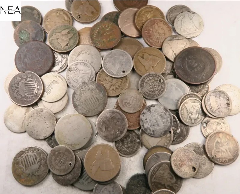 (3) 1790's-1890's Random Odd Denomination Type US Coin Lot ~~ Low Grade & W/Date
