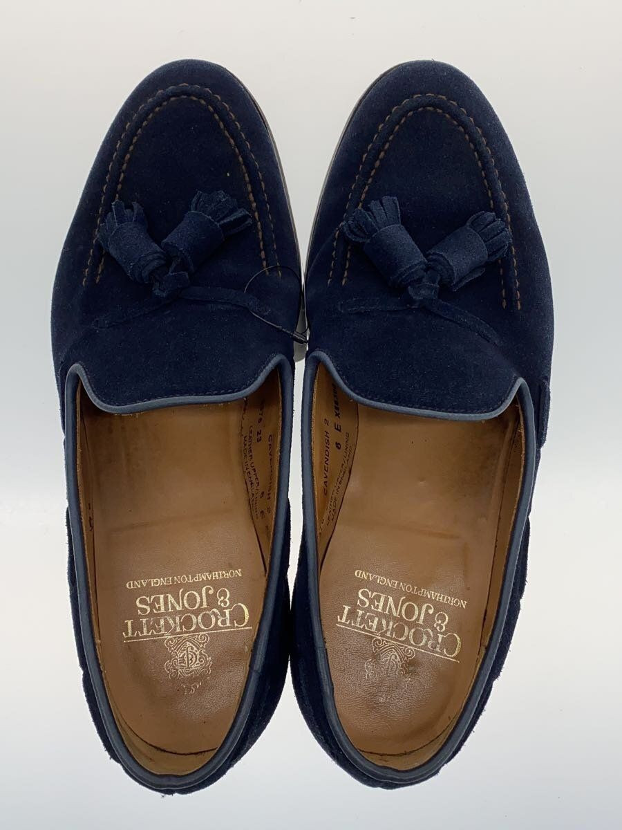 CROCKETT & JONES LOAFER TASSEL UK6 Navy SUEDE 9376 23 CROCKETT & JONES LOAFER TASSEL UK6 Navy SUEDE 9376 23