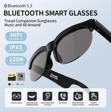 Smart Glasses with Hands-Free Calls/Music, Bluetooth Sunglasses for Men  Women