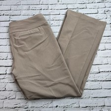 Express Editor Pants Women 6 Tan Brown Flare Dress Career Office Stretch Slacks
