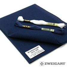 Zweigart Fabric 25ct Lugana Navy 3835-589