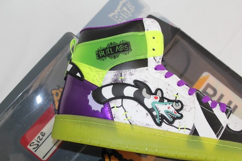 Sz 12 Custom Bull Airs Poltergeist Beetlejuice Long Horn Glow In The Dark - Picture 2 of 16