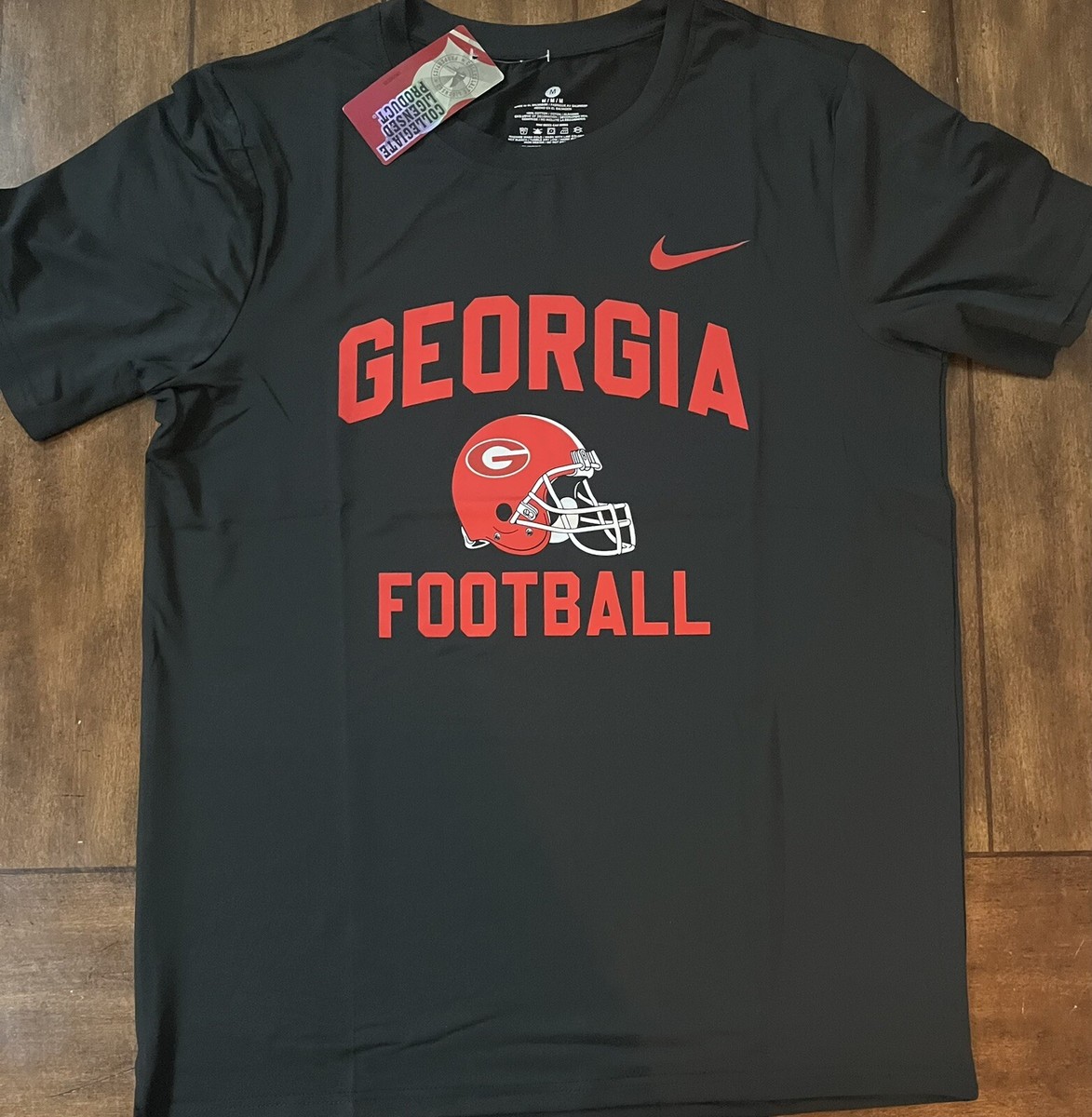 Georgia Football Helmet Bulldogs Dri Fit T-Shirt Adult Medium - Main Image