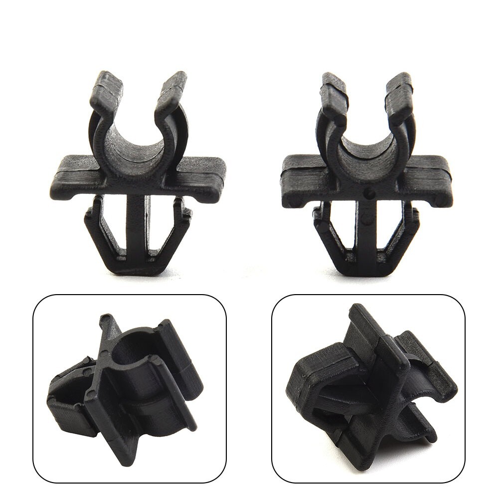 2pcs Car Hood Prop Rod Clip Repalcement For Nissan Plastic Black Clips