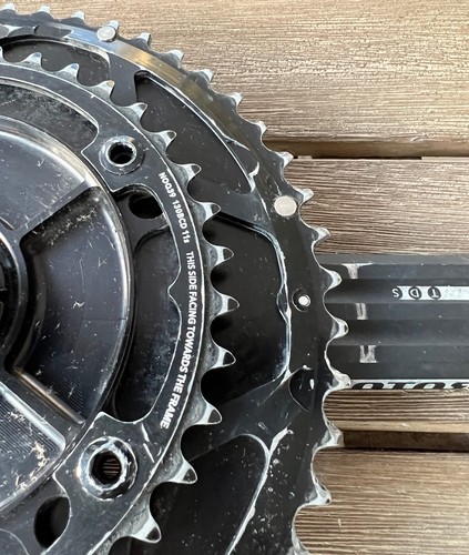 Rotor 3D+ InPower Powermeter aero crankset 172.5mm 53/39 130BCD - Picture 9 of 10