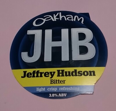 OAKHAM ALES BRAUEREI JEFFREY HUDSON BITTER JHB BIER PUMPE GRIFF CLIP ABZEICHEN 3,8 % 