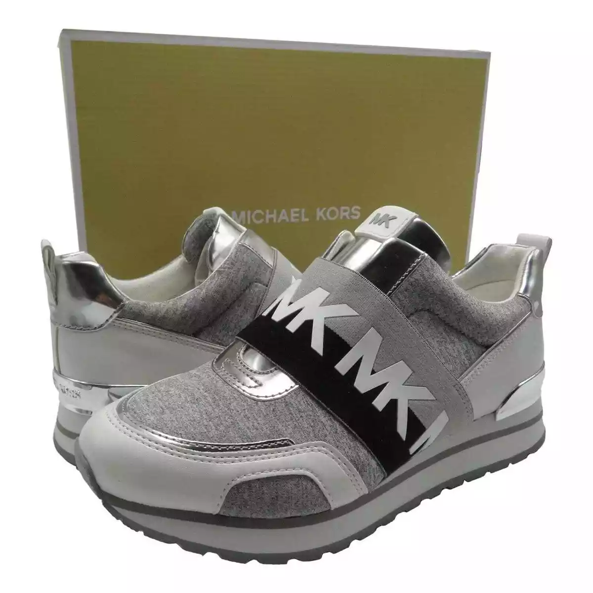 Michael Kors Women s TEDDI Scuba Slip On Trainer Sneakers size