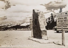 Real Photo Postcard Summit of Berthoud Pass Colorado Sanborn B-952 Signage RPPC