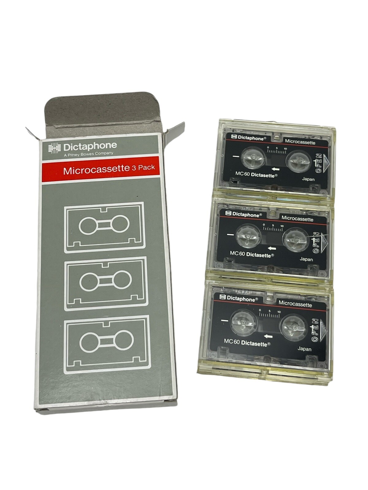 Dictaphone Microcassette Box of 3 877179 Cassettes