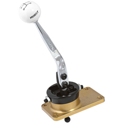 Hurst Manual Shifter Billet Plus Mustang T5/ T45 83-01 Chrome Handle/ White Knob