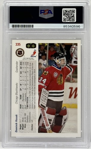 Dominic Hasek Signed Autographed 1991 Upper Deck Rookie Card PSA/DNA Slabbed - Picture 2 of 2