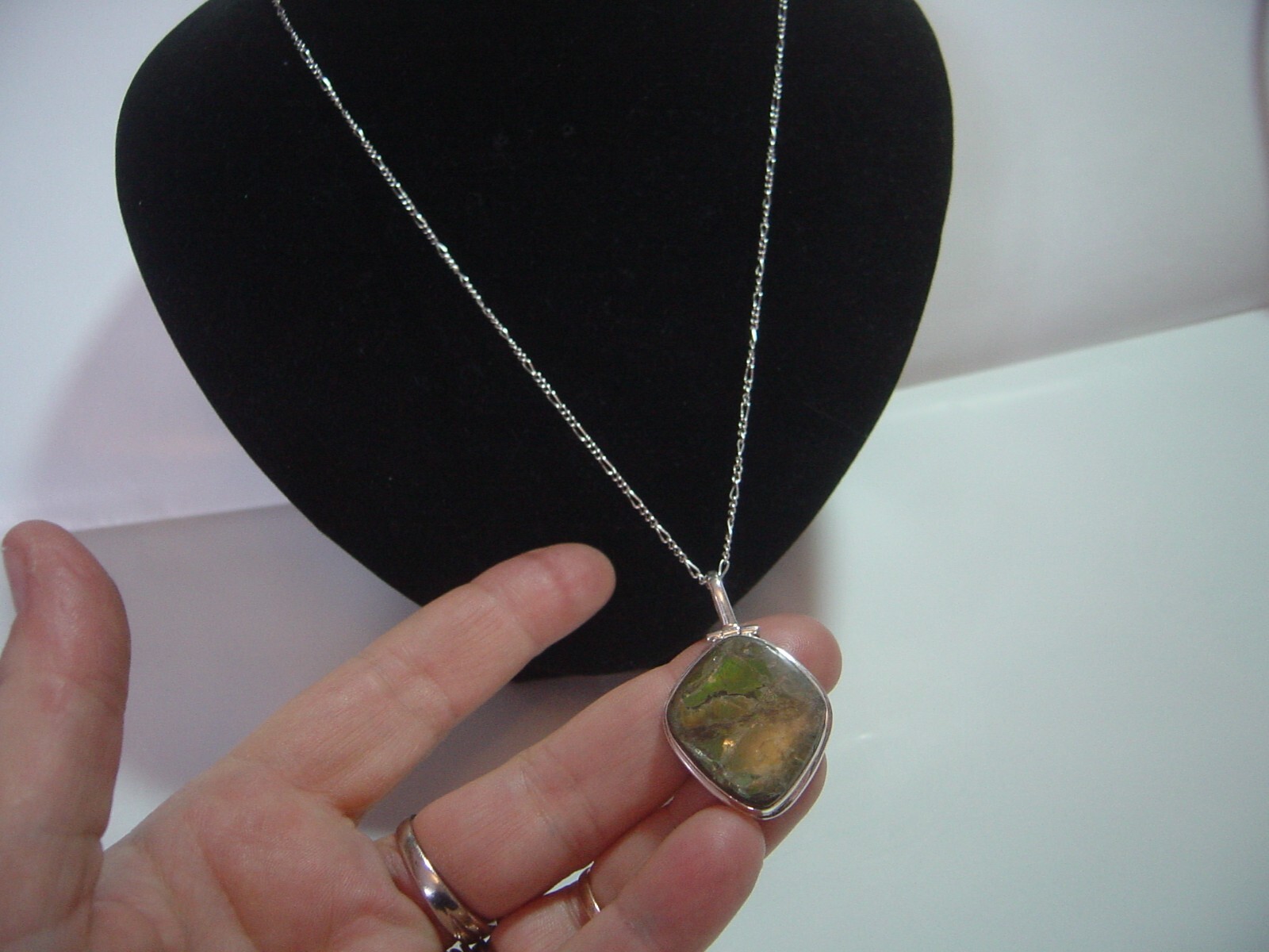 Beautiful Solid Silver 22" figaro Chain & incredi… - image 6