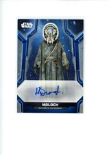 2020 Topps Star Wars Holocron Harley Durst as Moloch #A-HD Blue Auto 6/50
