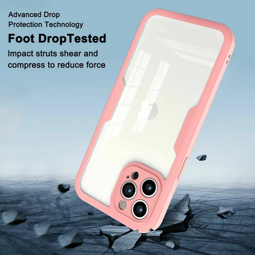 Clear Case für iPhone 15 14 Pro Max 13 12 11 XR 360° Full Screen Schutz Hülle - Bild 23 von 37