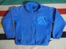 VTG 90s 1991 Patagonia Sky Blue Full Zip USA Made Outdoor Hiking Jacket Womens L