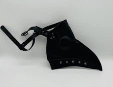 Plague Doctor Bird Mask Long Nose Beak Cosplay Black Steampunk Halloween Costume