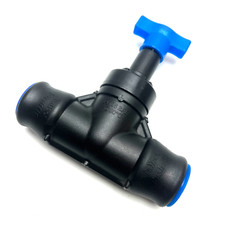 Talbot 32mm Pushfit Isolation StopCock Tap For Blue MDPE Pipe Plumbing Fitting