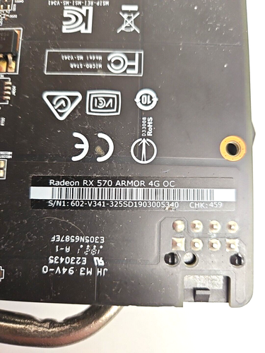 MSI AMD radeon RX 570 Armor 4GB OC GPU Graphics card - Picture 6 of 8