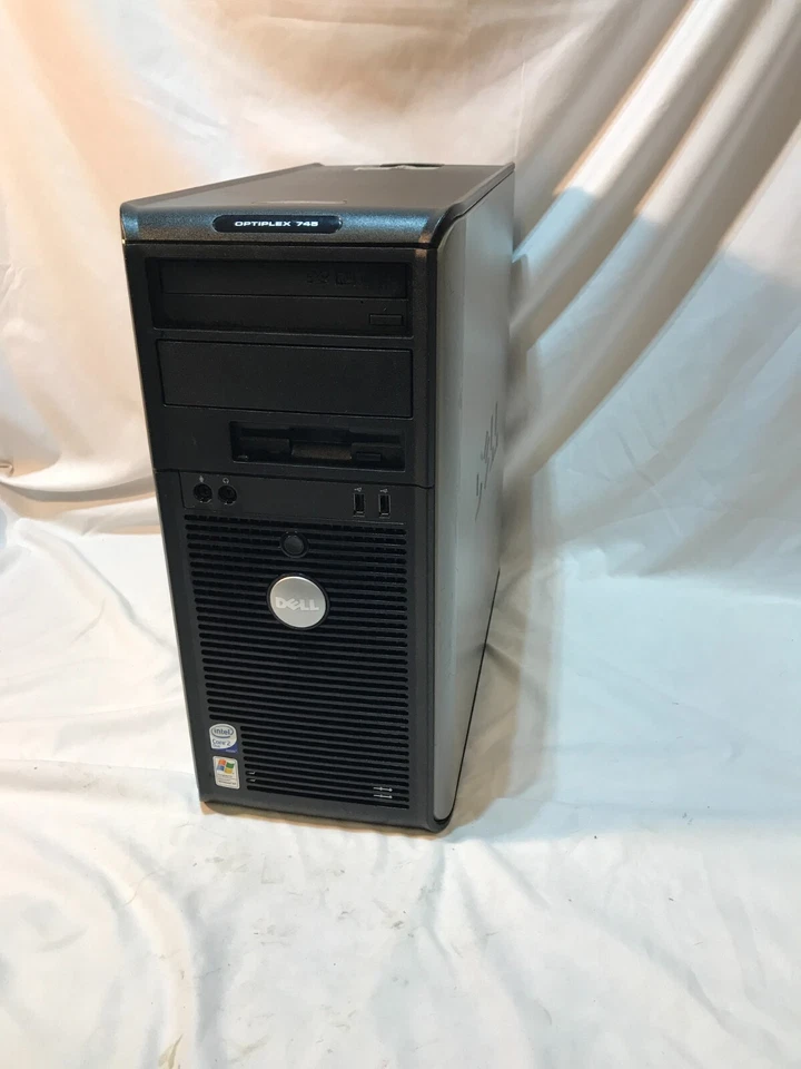 Windows XP Computer Dell Optiplex 745 MT Duo Core 3.5 Floppy / Printer / Serial - Image 2 of 4