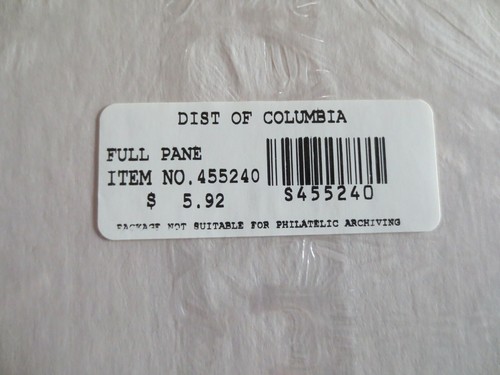 DOC's Scotts #3813 WASHINGTON DC Nation's Capital Columbia STAMP SHEET 37¢ 2003 - Picture 4 of 4