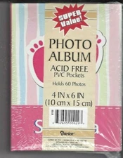 New PHOTO ALBUM ACID FREE HOLDS 60 PHOTOS 4 IN X 6 IN Soy nina