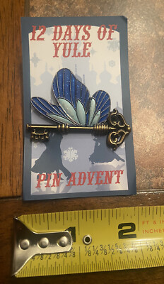 Harry Potter Wizarding Trunk Metal & Enamel Flying Key Pin 12 Days Of Yule