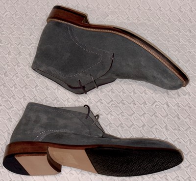 TED BAKER Linnus Grey Suede Purple Stitching Chukka Desert  display picture 1