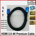 Lot of HDMI CABLE ULTRA 2.0a 4K 2160P 5FT LOT/DP to HDMI