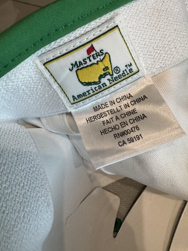 MASTERS (WHITE/GREEN) PERFORMANCE STRUCTURED Golf HAT from AUGUSTA NATIONAL NWT - Picture 7 of 7