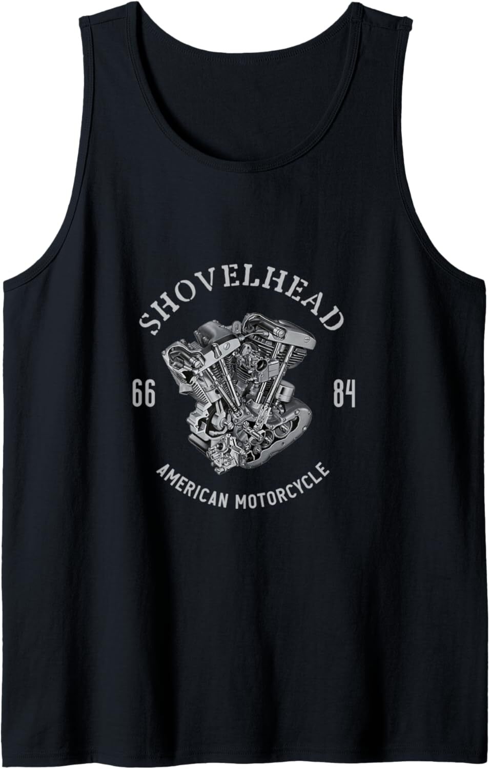 Old School HD Motorcycle VTwin ShovelHead Engine Retro Biker Tank Top