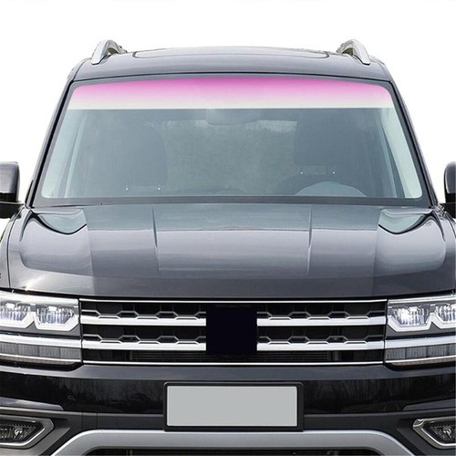 Pink Car Front Windshield UV Shade Sticker Sun Visor Strip Tint Film Accessories - Picture 3 of 7