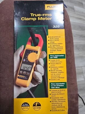 FLUKE 325 TRUE RMS 600V AC/DC CLAMP METER 40.00 A / 400.0A BRAND NEW