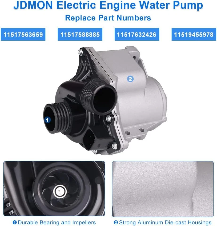 Bomba de água do motor elétrico com termostato para BMW 135i 135is 335i 335xi E82 E90 - Imagem 4 de 4